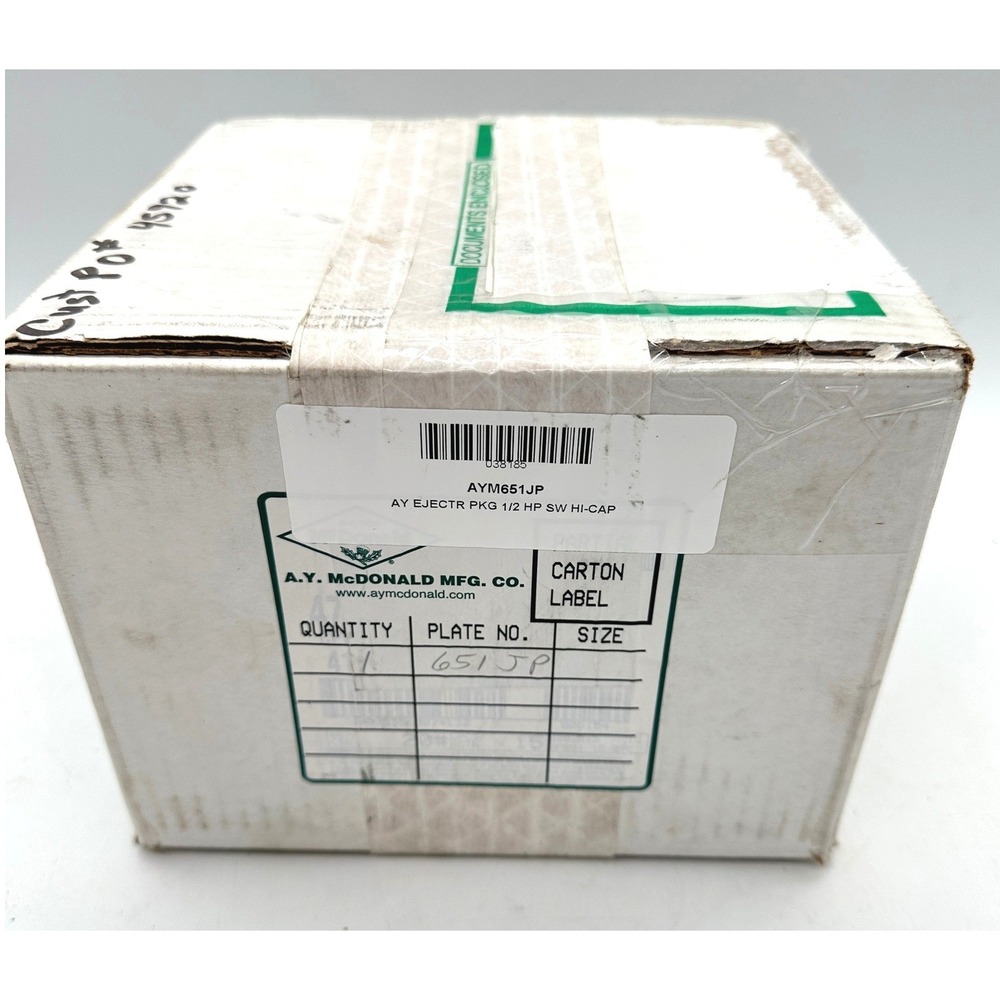 NIB A.Y. McDonald 651JP High-Capacity Shallow Well Jet Ejector Package, 1/2 HP